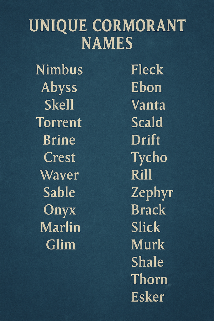900+ Cute and Unique Cormorant Names Ideas