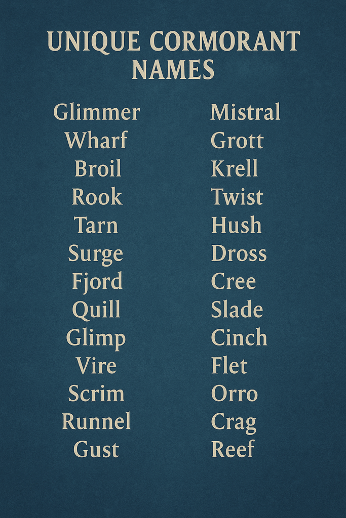 900+ Cute and Unique Cormorant Names Ideas