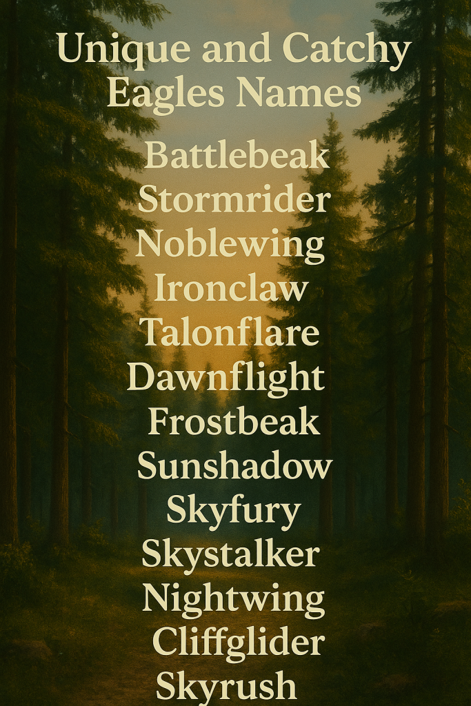 800+ Unique and Catchy Eagles NamesNames