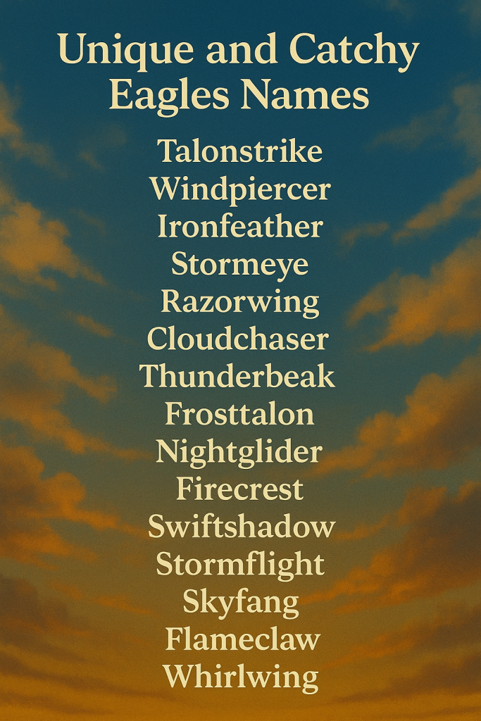 800+ Unique and Catchy Eagles NamesNames