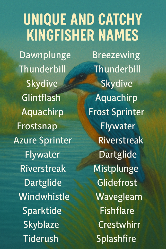 650+ Unique and Catchy Kingfisher Names