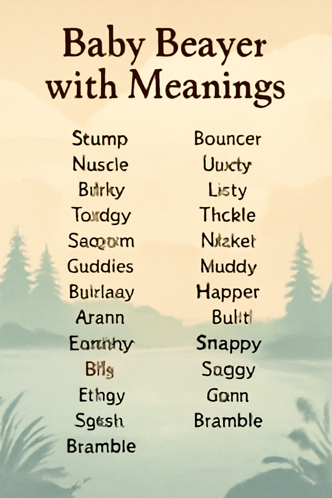 500+ Baby Beaver Names with Meanings