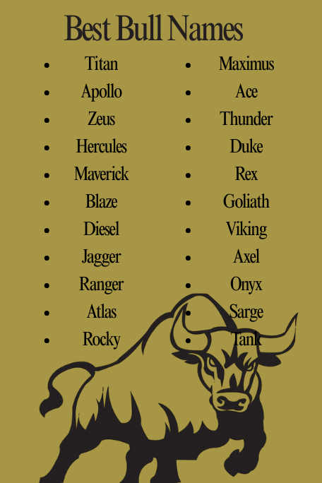 Best Bull Names