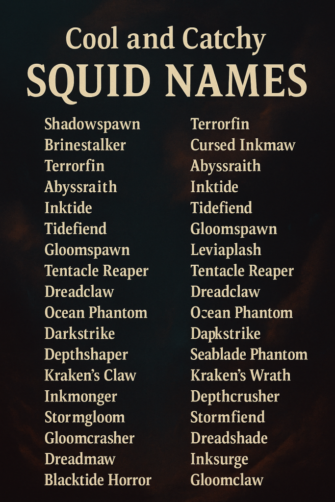 500+Cool and Catchy Squid Names [Unique Ideas]2025