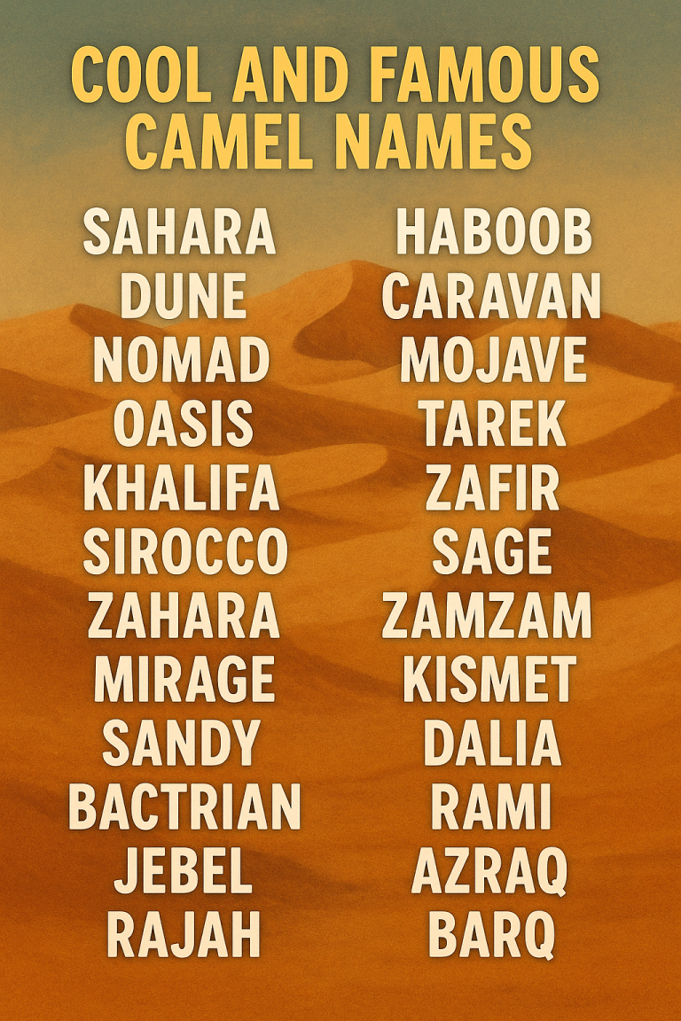 500+ Cool and Famous Camel Names [Top Ideas] 2025