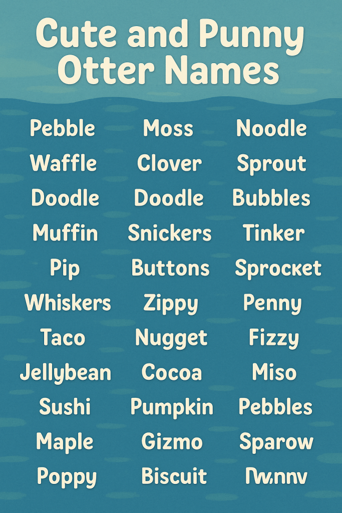 500+ Cute and Punny Otter Names [Meaningful Ideas+Poll