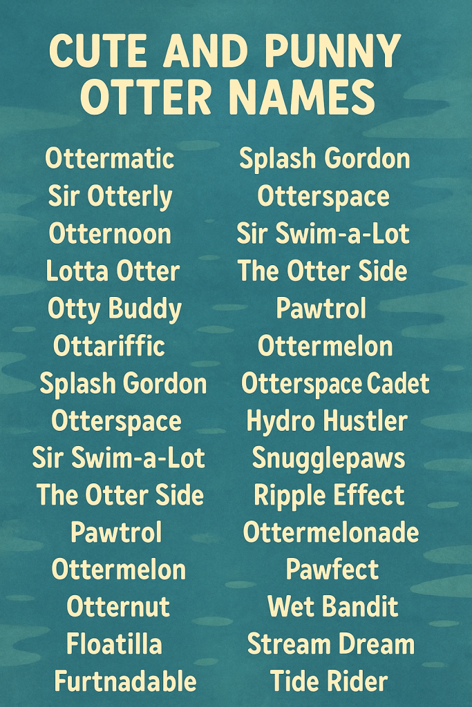 500+ Cute and Punny Otter Names [Meaningful Ideas+Poll