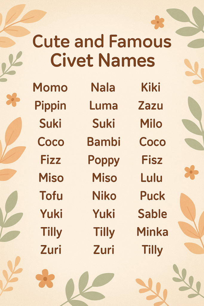 500+ Cute and Famous Civet Names [Meaningful Ideas]