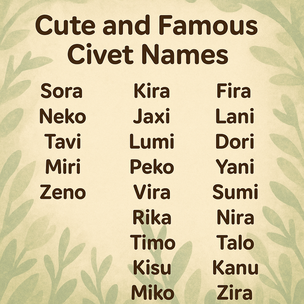 500+ Cute and Famous Civet Names [Meaningful Ideas]