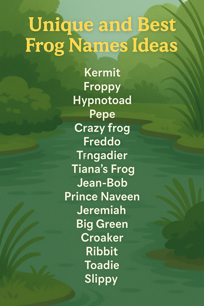 500+ Unique and Best Frog Names Ideas 