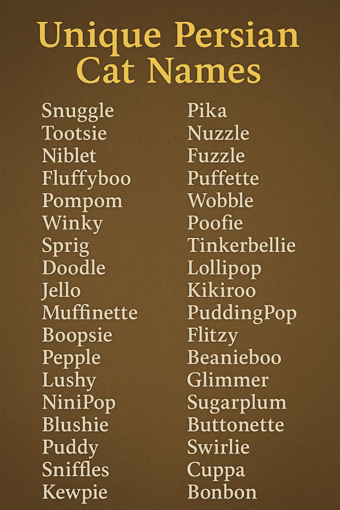 1000+ Unique Persian Cat Names for Your Fluffy Feline Friend