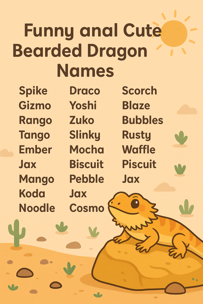 1200+ Funny and Cute Bearded Dragon Names ideas