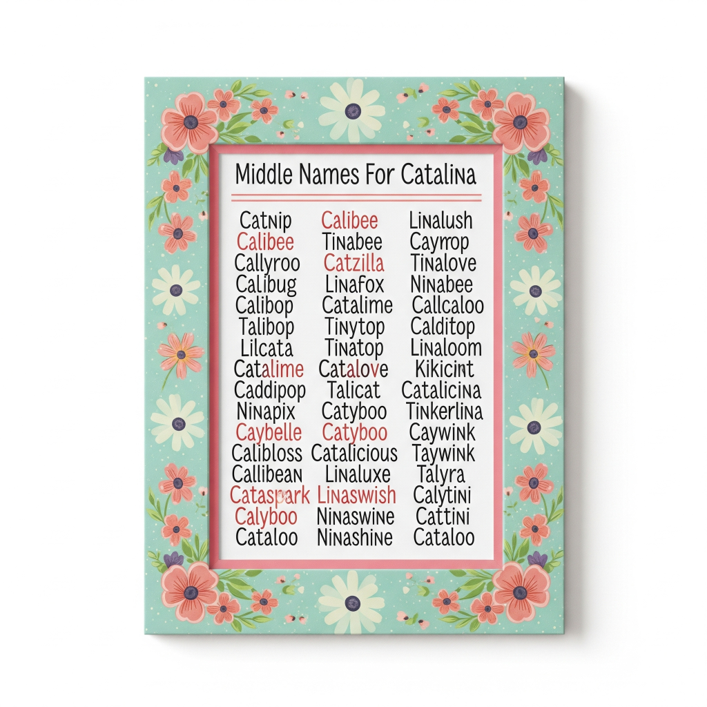 Unique middle name pairings that bring Catalina to life