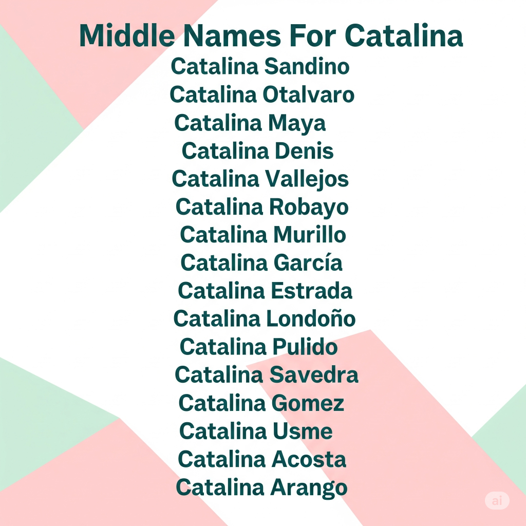 Handpicked middle names to match the romantic style of Catalina
