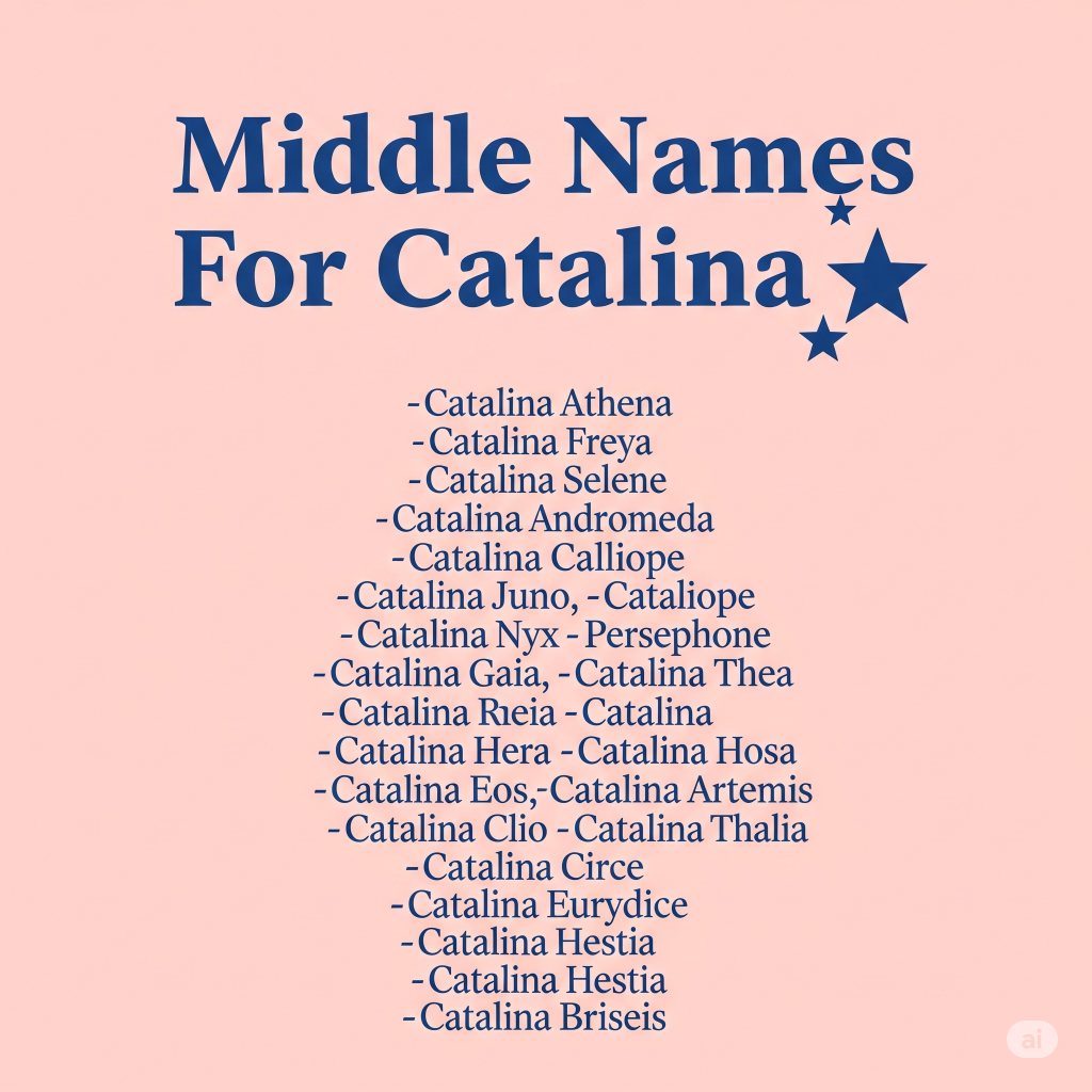 Middle names that enhance the timeless beauty of the name Catalina