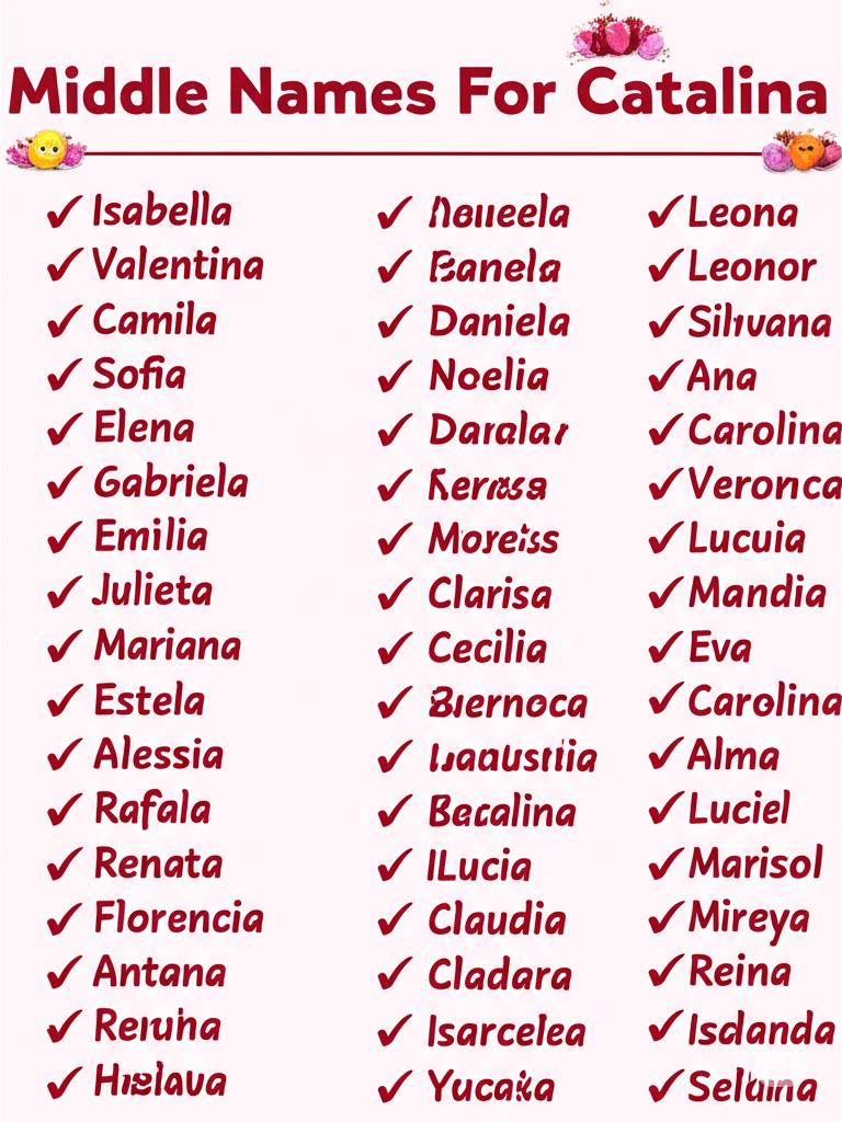 The ultimate list of middle names that go well with Catalina