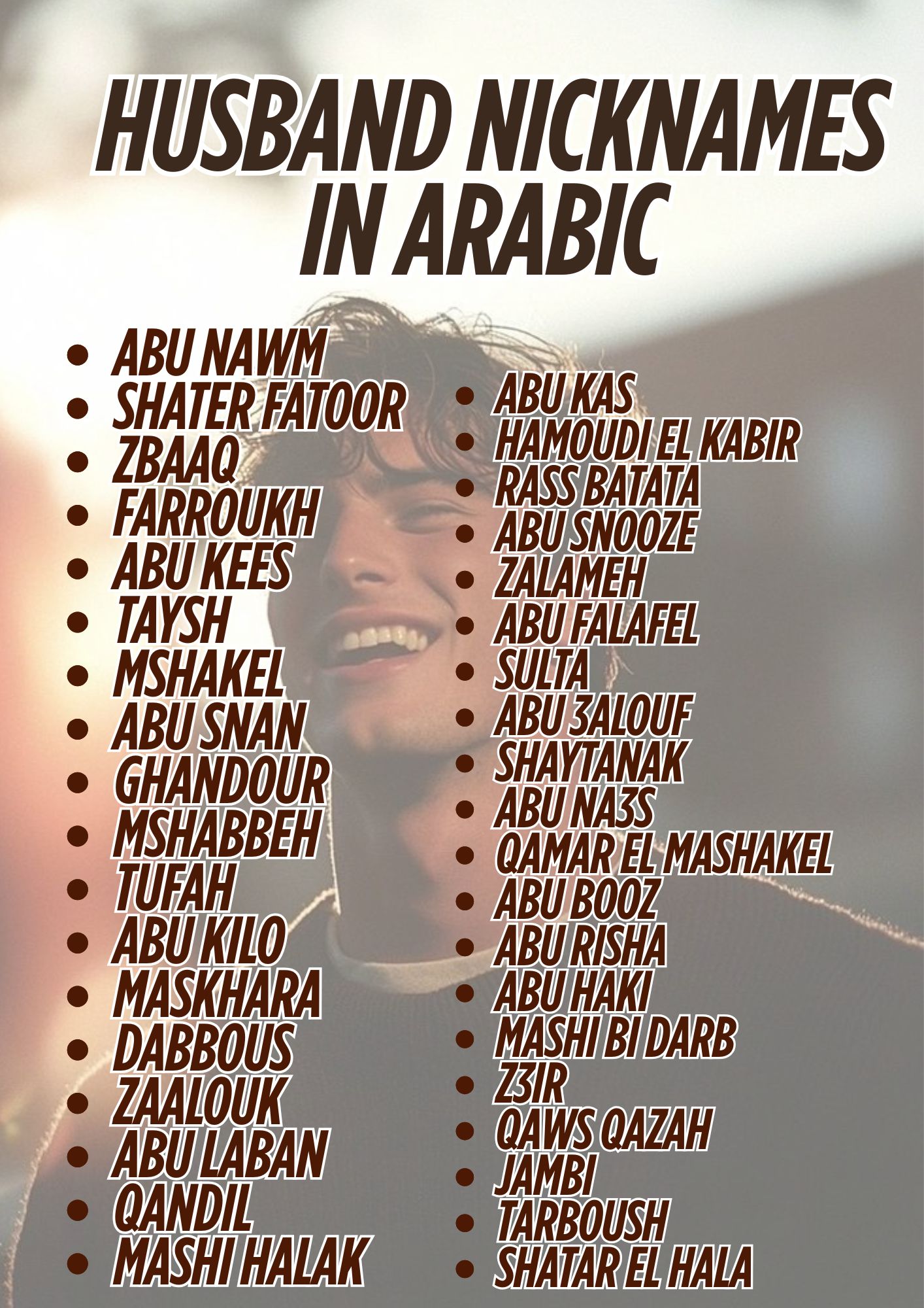 1300+ Best Husband Nicknames in Arabic 2025