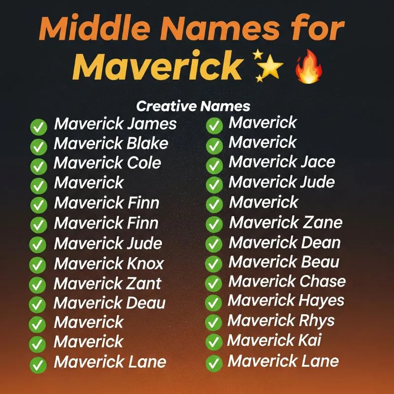 Stack of baby name books open to “M” section with highlighted names like Maverick Cole, Maverick Jett, and Maverick Kai