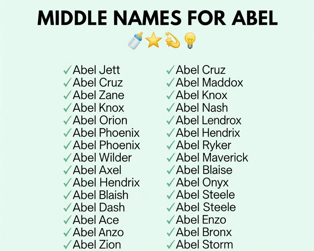 Flat lay of a birth certificate with space for a middle name next to the first name Abel