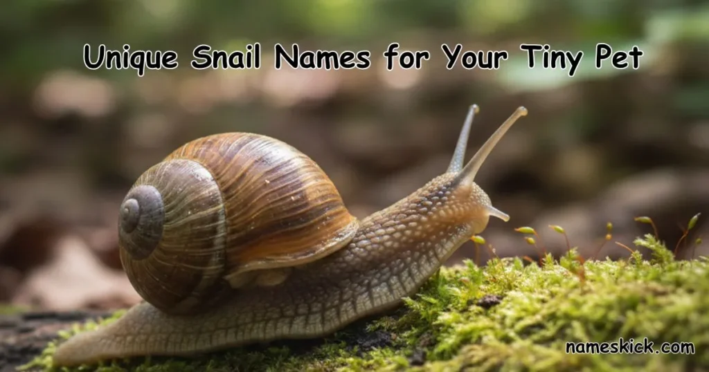 Unique Snail Names for Your Tiny Pet