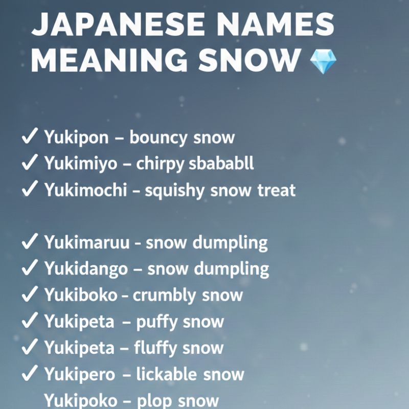 Soft and serene Japanese names reflecting the beauty of snow