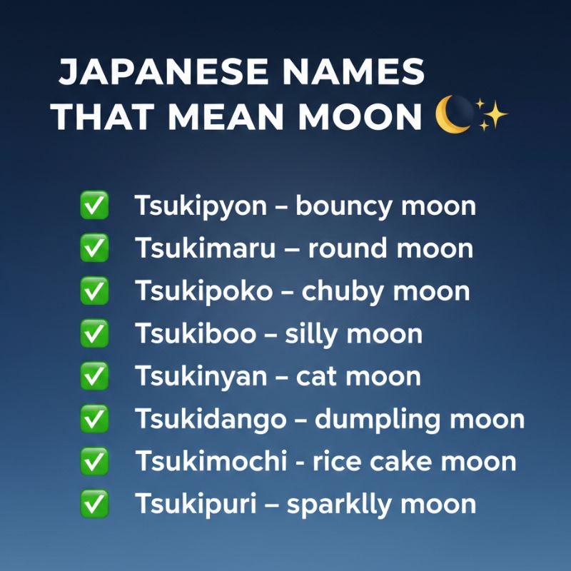 Moon-inspired Japanese names for boys and girls with charming, poetic meanings.