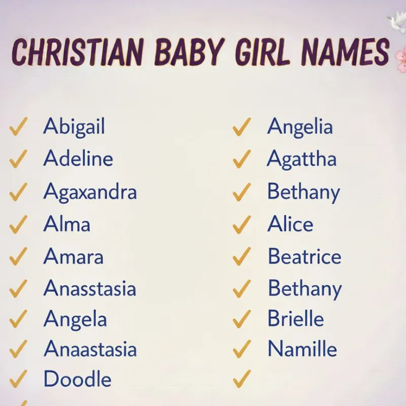 Christian baby girl names rooted in tradition, virtue, and grace.