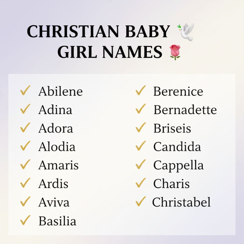 Inspiring Christian baby girl names from scripture and saints.