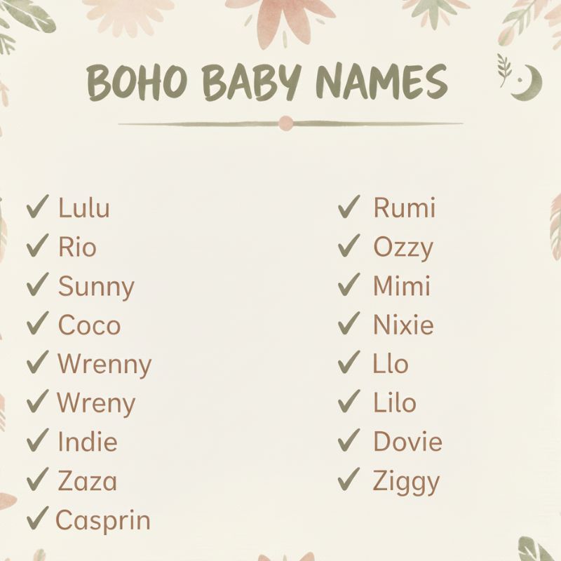 Rustic and earthy boho baby boy names with timeless appeal