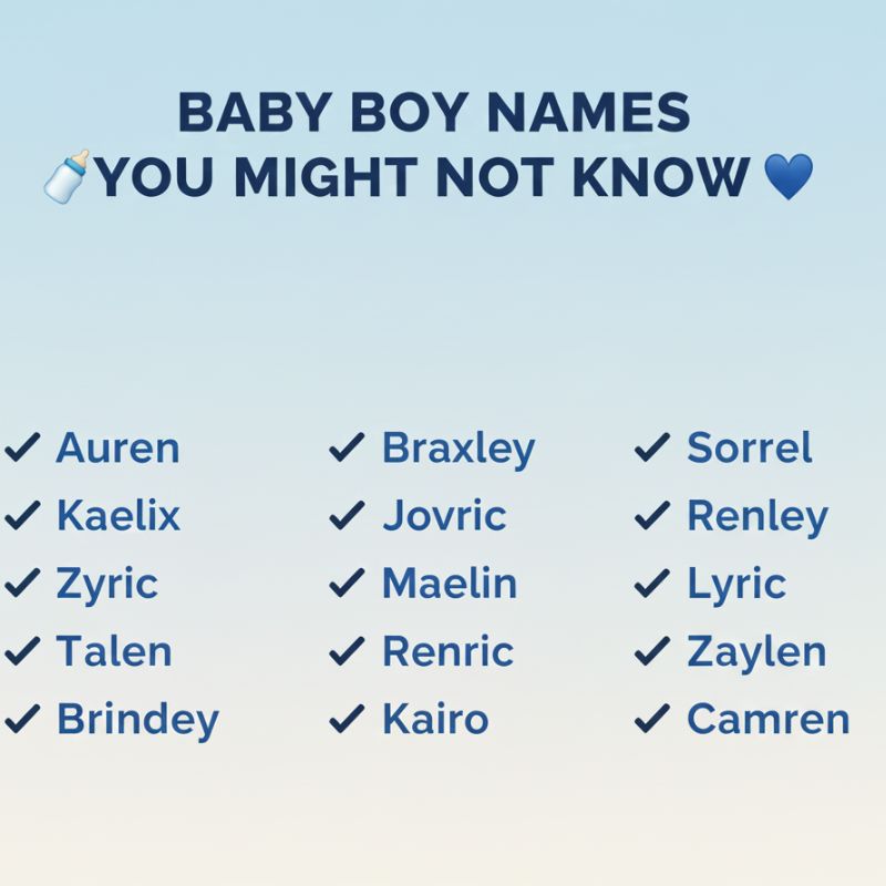 Guide to choosing the perfect name for your baby boy.