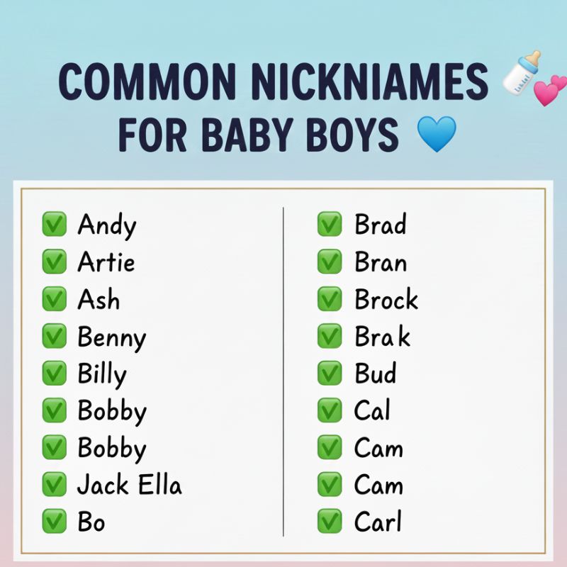 Baby blocks stacked to show adorable nicknames for girls and boys.